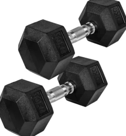MOVIT Hexagon Kurzhantel Set 4 - 60 kg Schwarz Sale