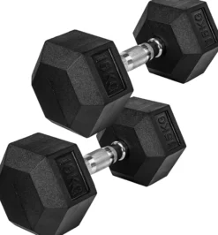 MOVIT Hexagon Kurzhantel Set 4 - 60 kg Schwarz Sale