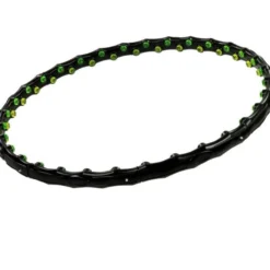 MOVIT Hip Hoop Reifen, Massagenoppen und Magnete, Ø 96 - 110 cm Schwarz / Gelb Hot