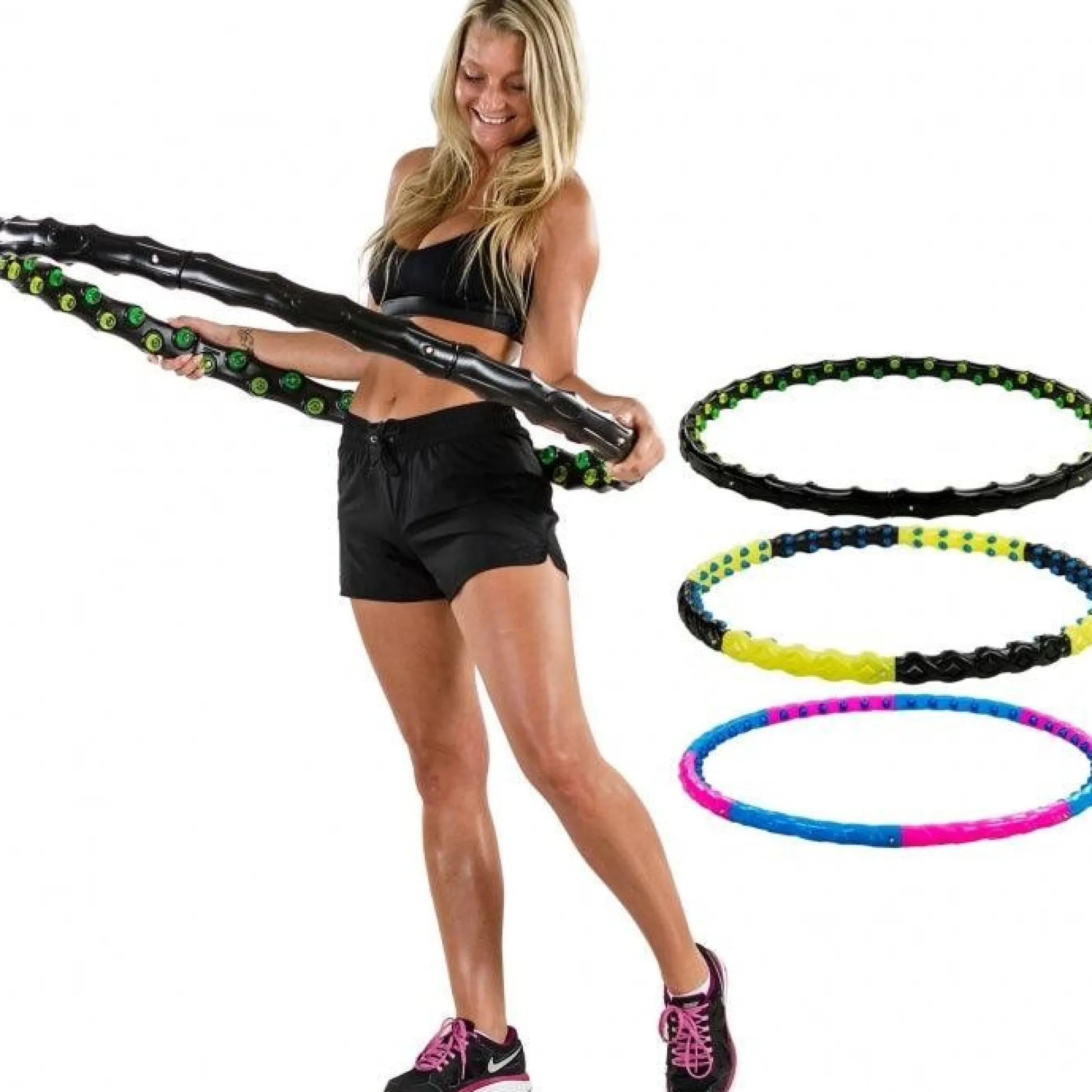 MOVIT Hip Hoop Reifen, Massagenoppen und Magnete, Ø 96 - 110 cm Discount