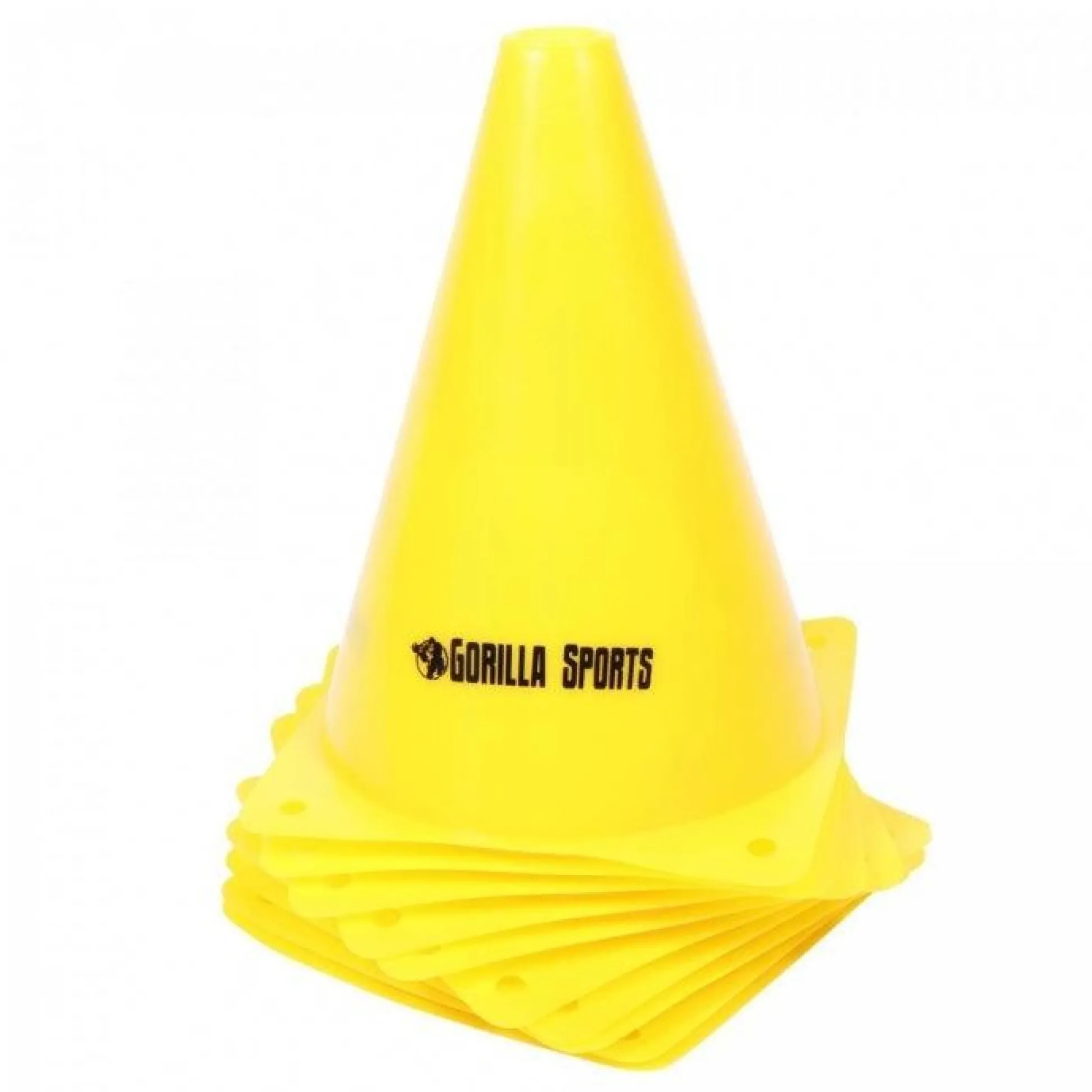 Gorilla Sports Hütchen 10-er Set Pylone 17 cm - 30 cm Gelb Best