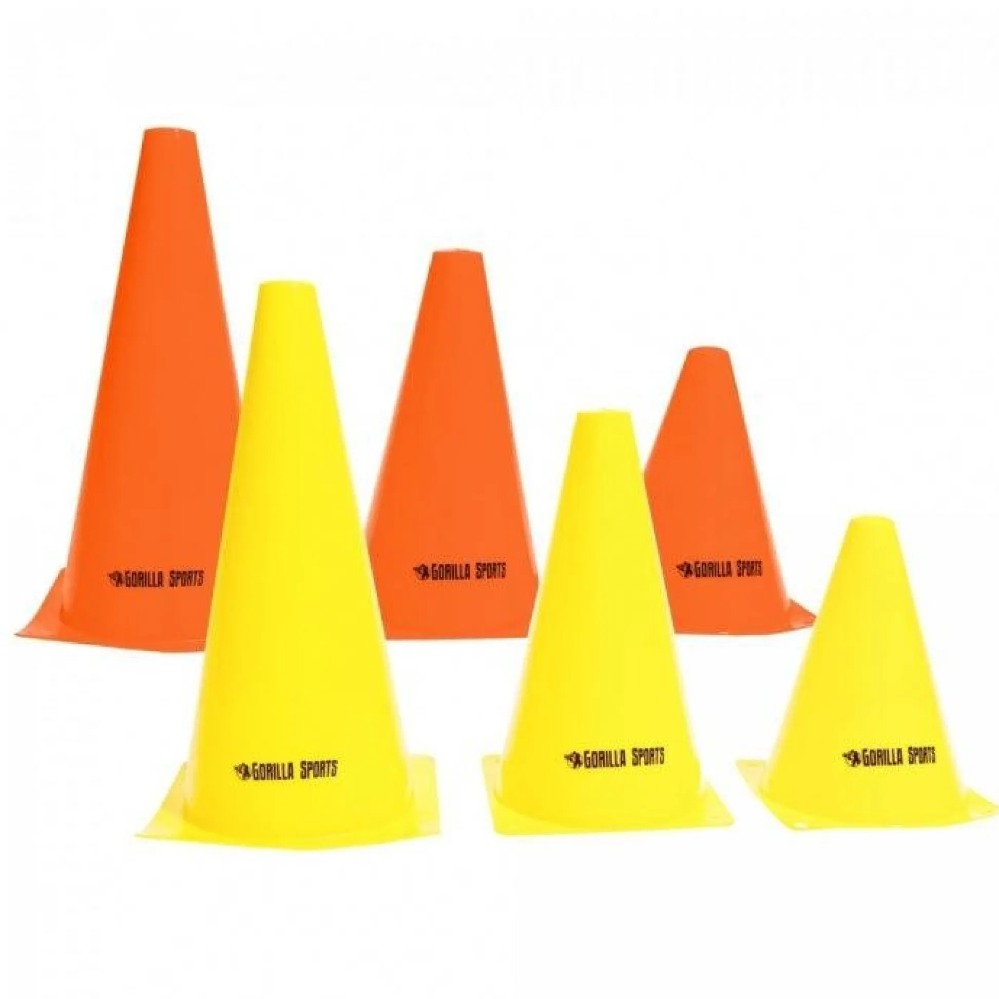 Gorilla Sports Hütchen 10-er Set Pylone 17 cm - 30 cm Gelb Best
