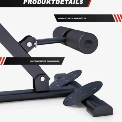 Gorilla Sports Hyperextension klappbar und verstellbar Schwarz New