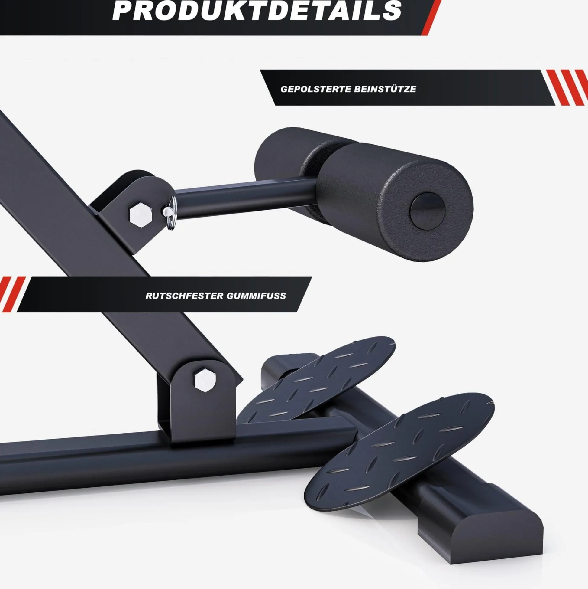 Gorilla Sports Hyperextension klappbar und verstellbar Schwarz New