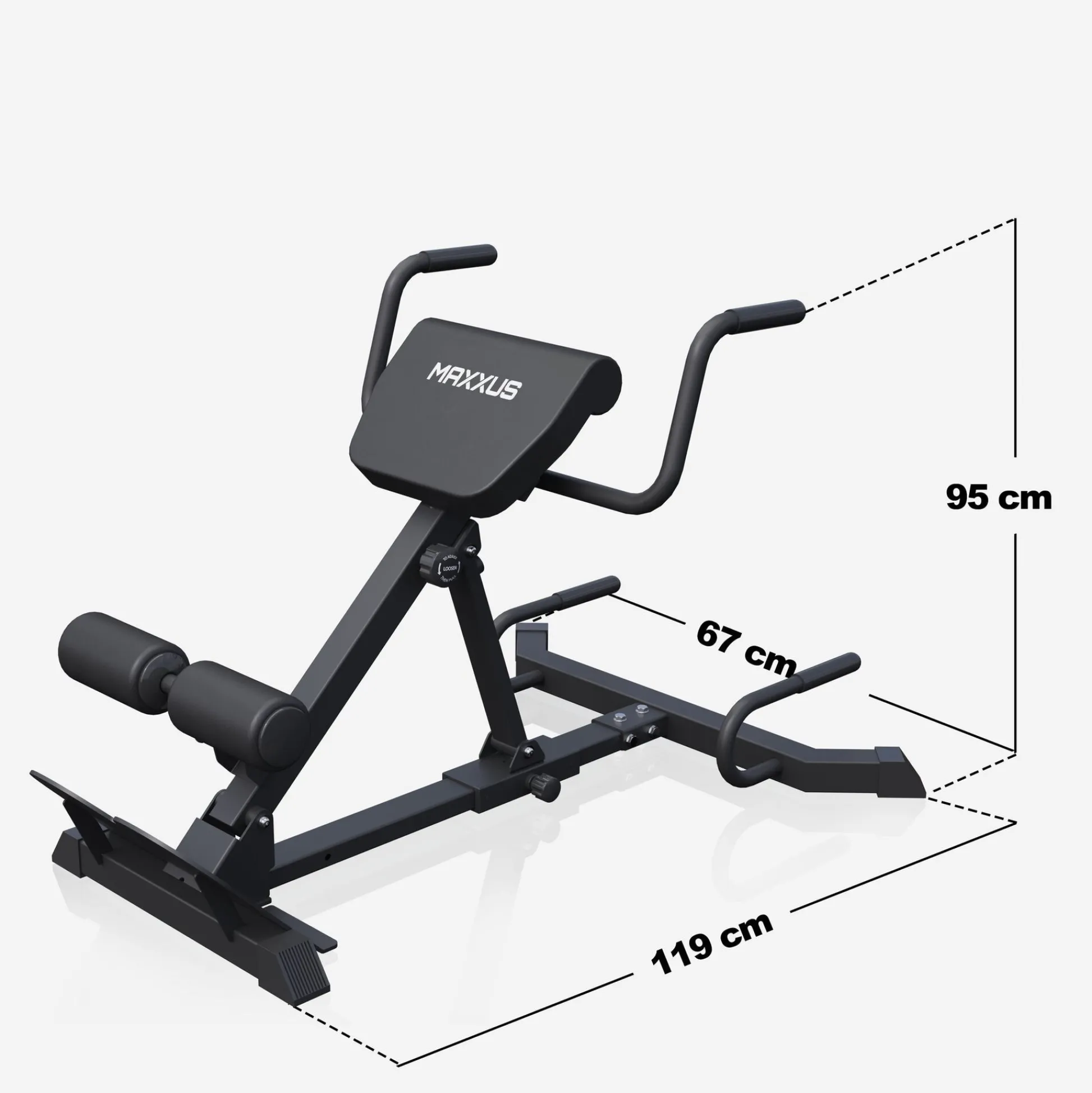 MAXXUS Hyperextension PRO klappbar Schwarz Discount