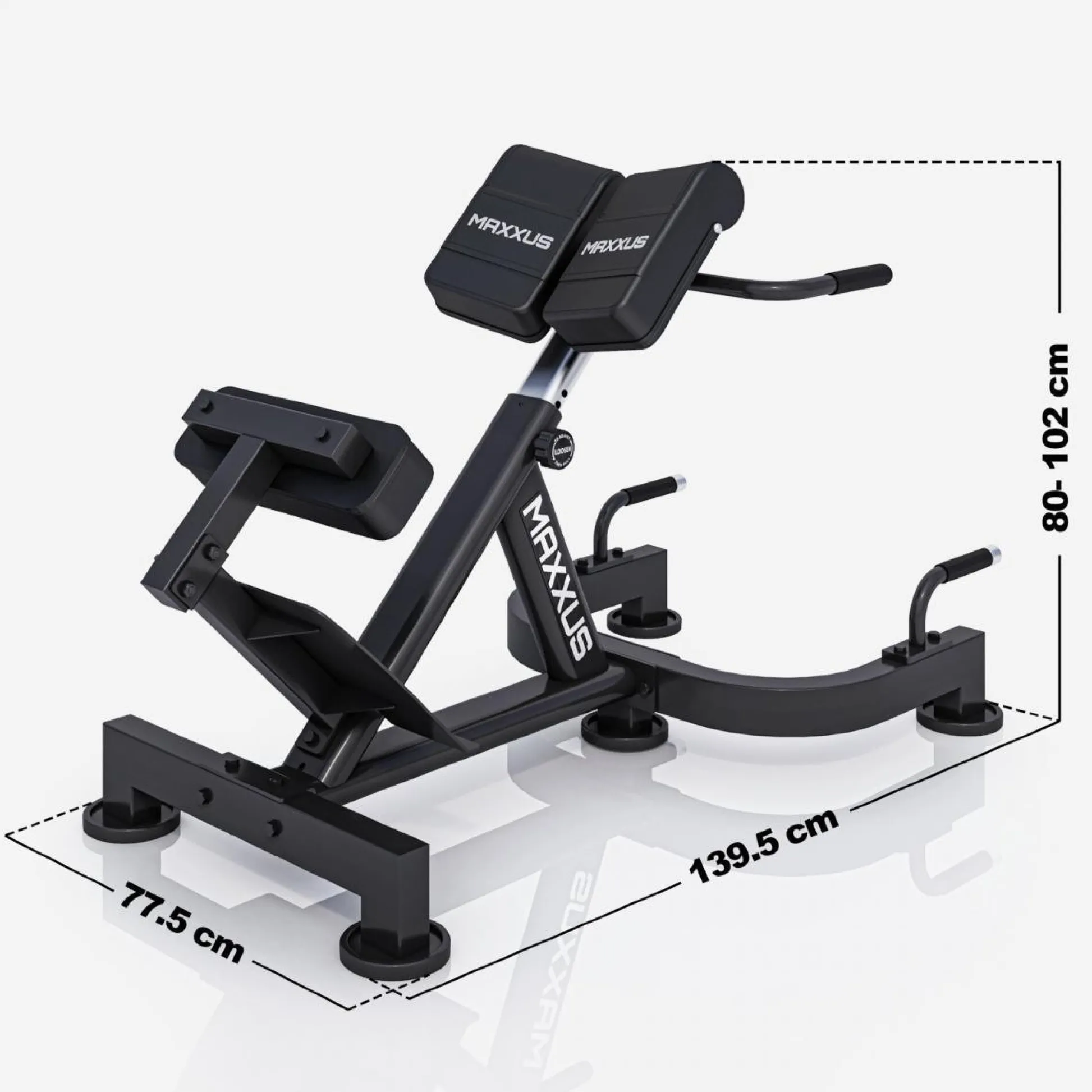 MAXXUS Hyperextension Rückentrainer PRO Schwarz / Blau Discount