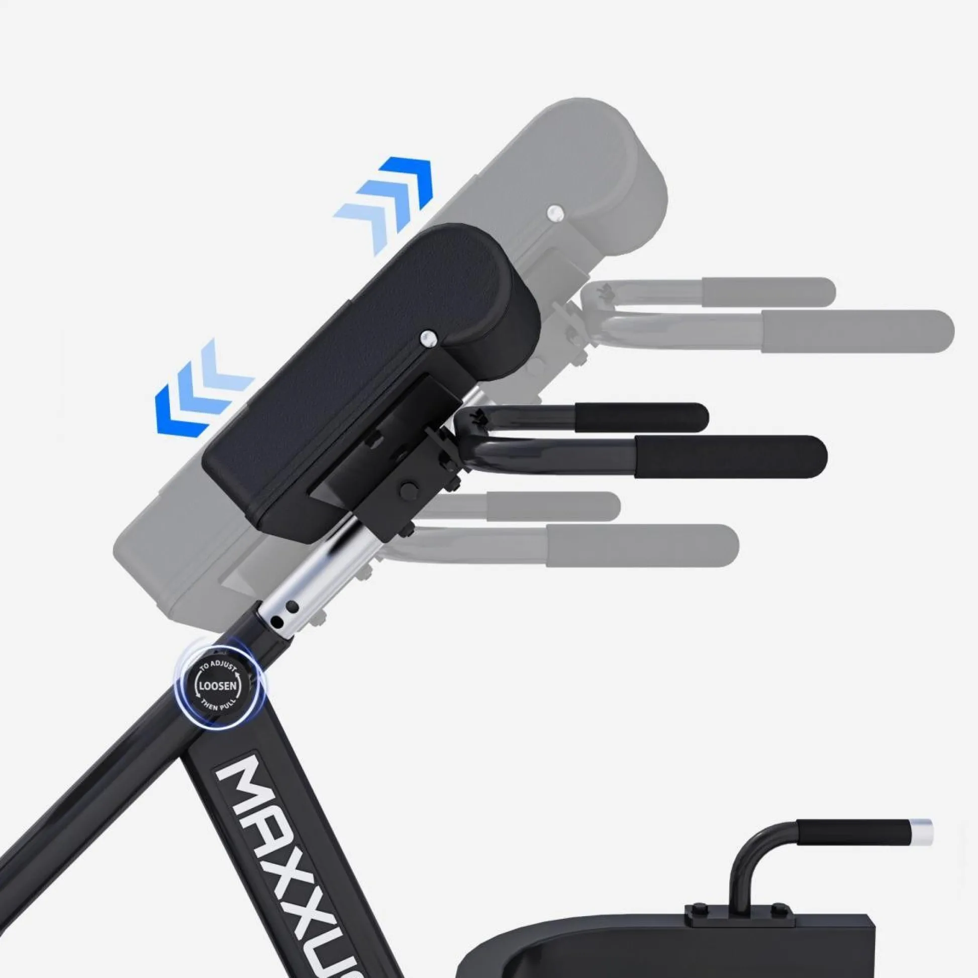 MAXXUS Hyperextension Rückentrainer PRO Schwarz / Blau Discount