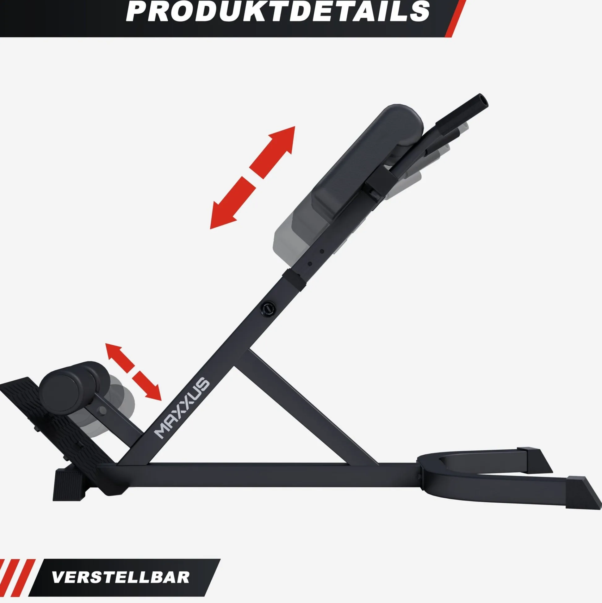 MAXXUS Hyperextension Rückentrainer Schwarz Sale