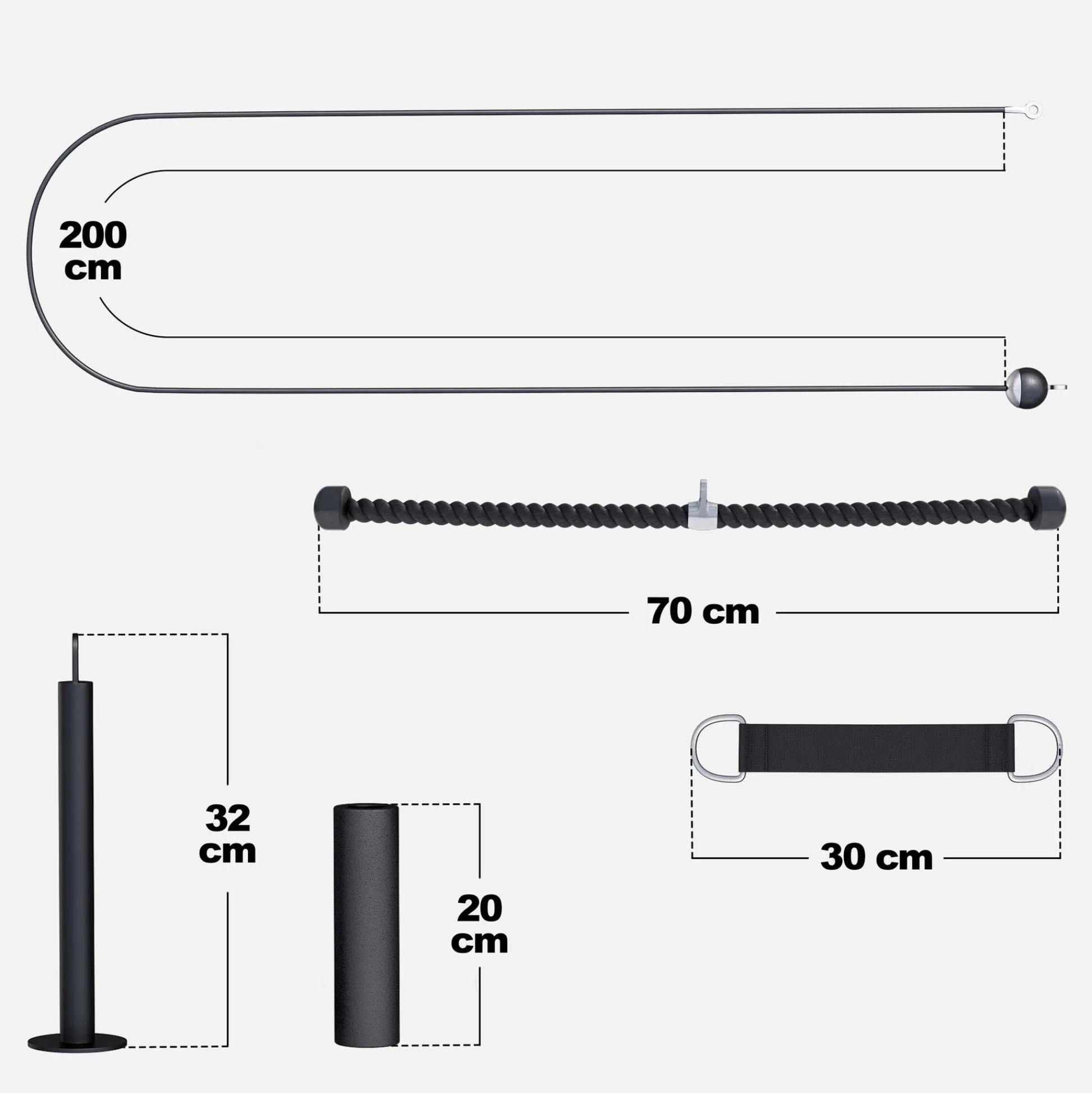 Gorilla Sports Kabelzug Schwarz Discount