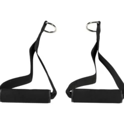 Gorilla Sports Kabelzug Einhandgriff 2er Set gepolstert Schwarz