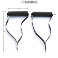 Gorilla Sports Kabelzug Einhandgriff 2er Set gepolstert Schwarz