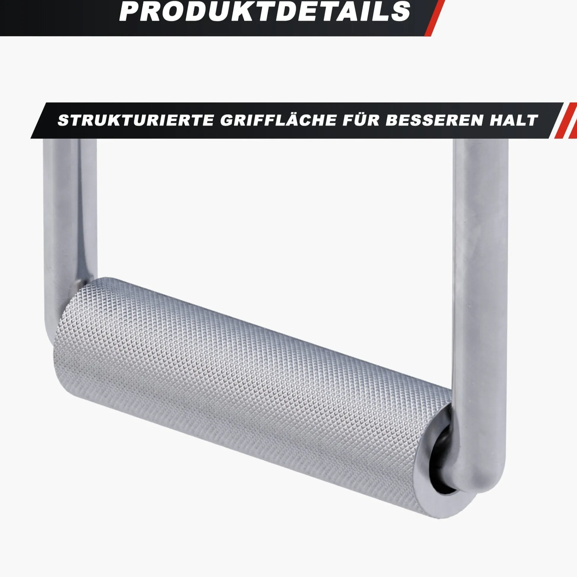 Gorilla Sports Kabelzug Griff Einhand drehbar lang Silber Online