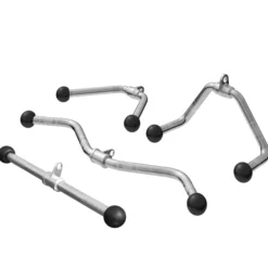 Gorilla Sports Kabelzug Griffset mit Trizeps-, SZ-Curl- und Rudergriff Silber Sale