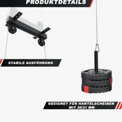 Gorilla Sports Kabelzug zur Deckenmontage Schwarz Outlet