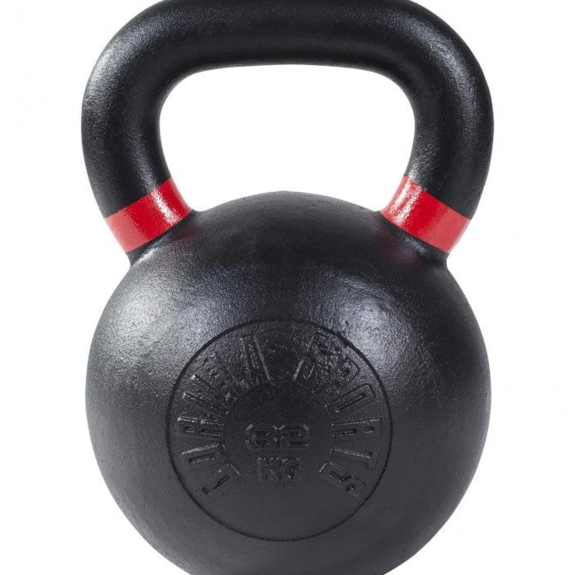 Gorilla Sports Kettlebell aus Gusseisen mit Farbmarkierung 4 - 32 kg Schwarz / Rot Outlet