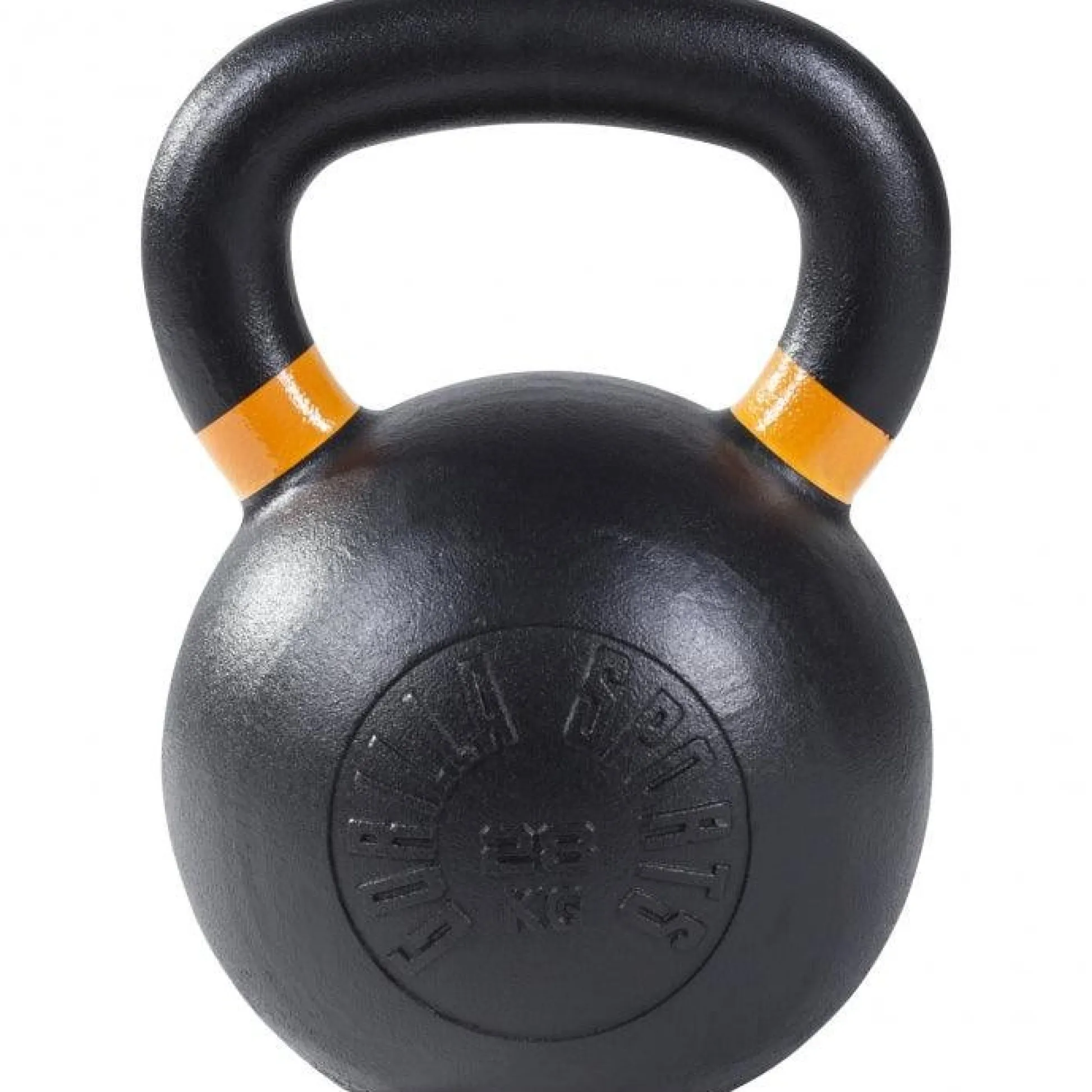 Gorilla Sports Kettlebell aus Gusseisen mit Farbmarkierung 4 - 32 kg Schwarz / Orange Discount