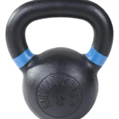Gorilla Sports Kettlebell aus Gusseisen mit Farbmarkierung 4 - 32 kg Schwarz / Blau Best