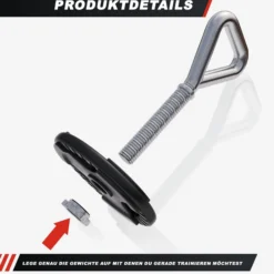 Gorilla Sports Kettlebell Griff Chrom verstellbar 3,3 kg Silber Hot