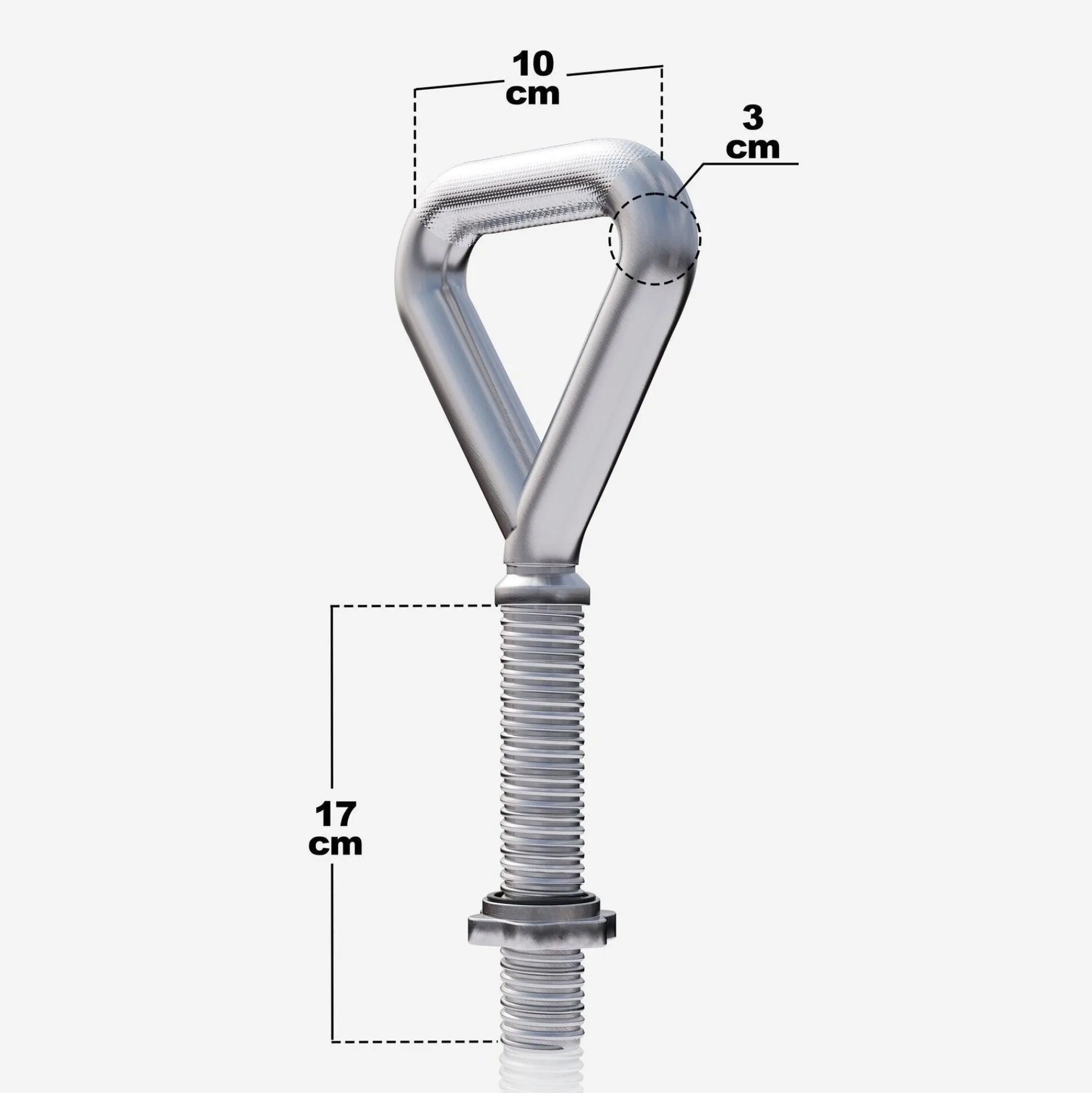 Gorilla Sports Kettlebell Griff Chrom verstellbar 3,3 kg Silber Hot