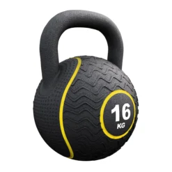 Gorilla Sports Kettlebell Gummi 4 kg – 20 kg Schwarz/Lila Outlet