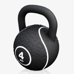 Gorilla Sports Kettlebell Gummi 4 kg – 20 kg Schwarz/Pink Discount