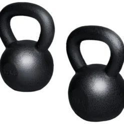 Gorilla Sports Kettlebell Gusseisen 2 - 32 kg Schwarz Outlet