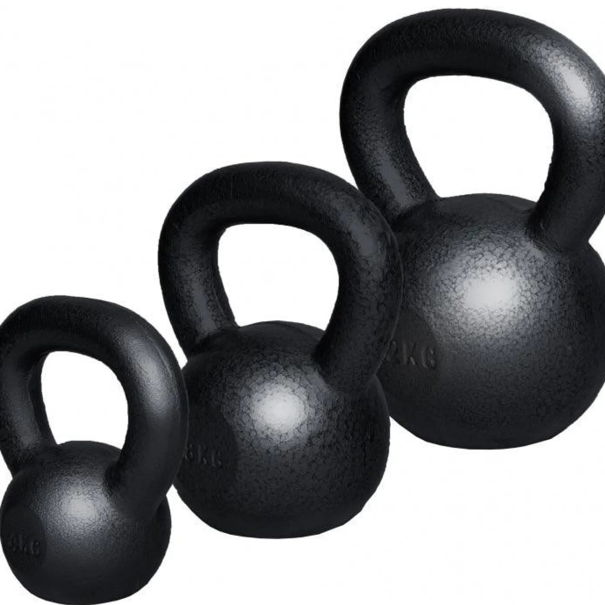 Gorilla Sports Kettlebell Gusseisen 2 - 32 kg Schwarz Discount