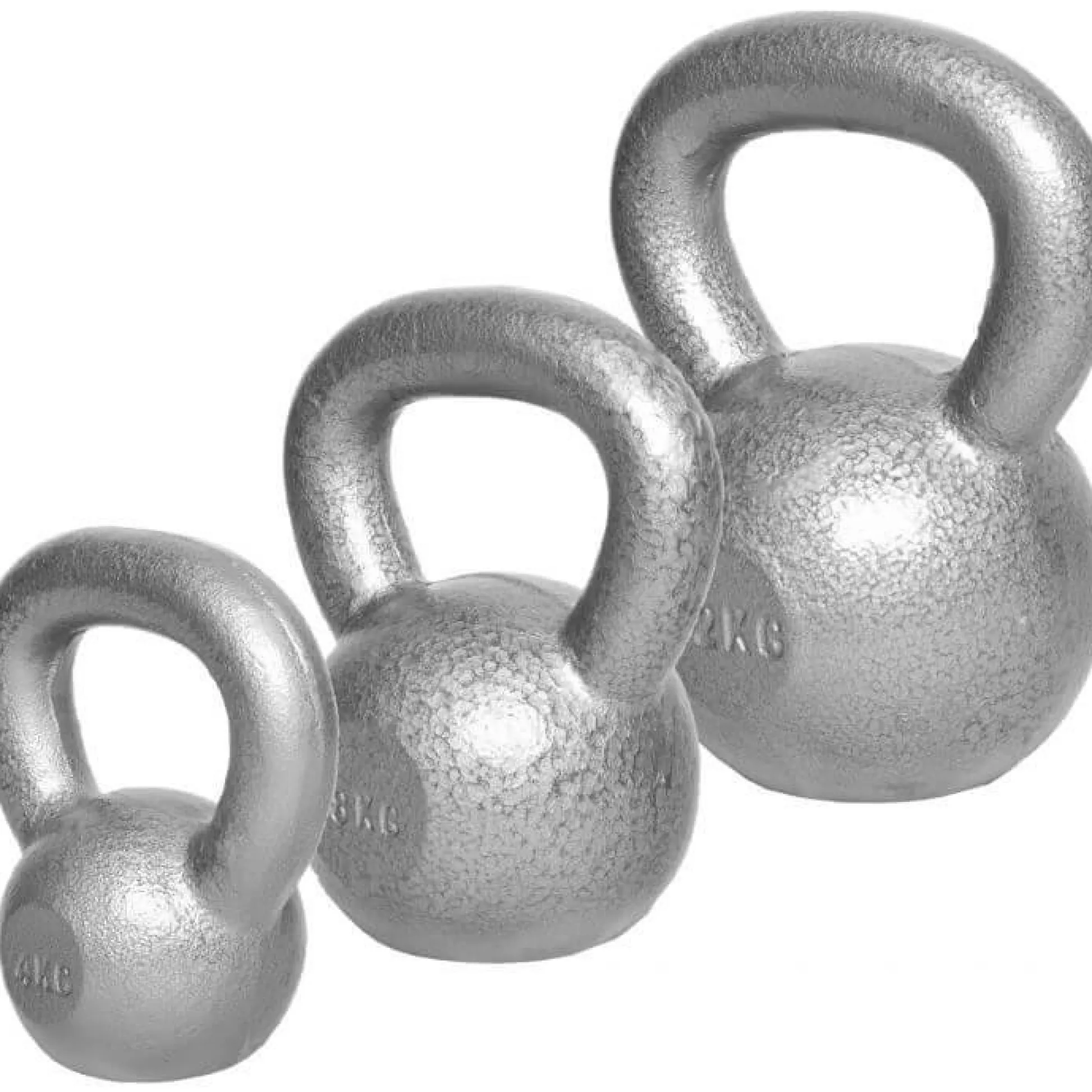 Gorilla Sports Kettlebell Gusseisen 2 - 32 kg Silber Sale
