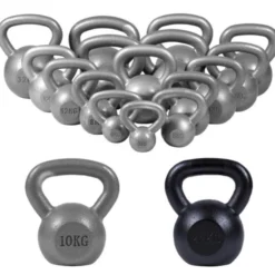 Gorilla Sports Kettlebell Gusseisen 2 - 32 kg Silber