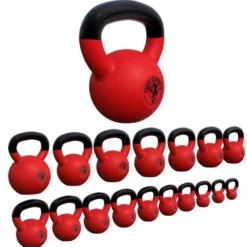 Gorilla Sports Kettlebell Gusseisen Neopren rot 2 - 32 kg Rot / Schwarz Best