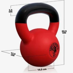 Gorilla Sports Kettlebell Gusseisen Neopren rot 2 - 32 kg Rot / Schwarz Online