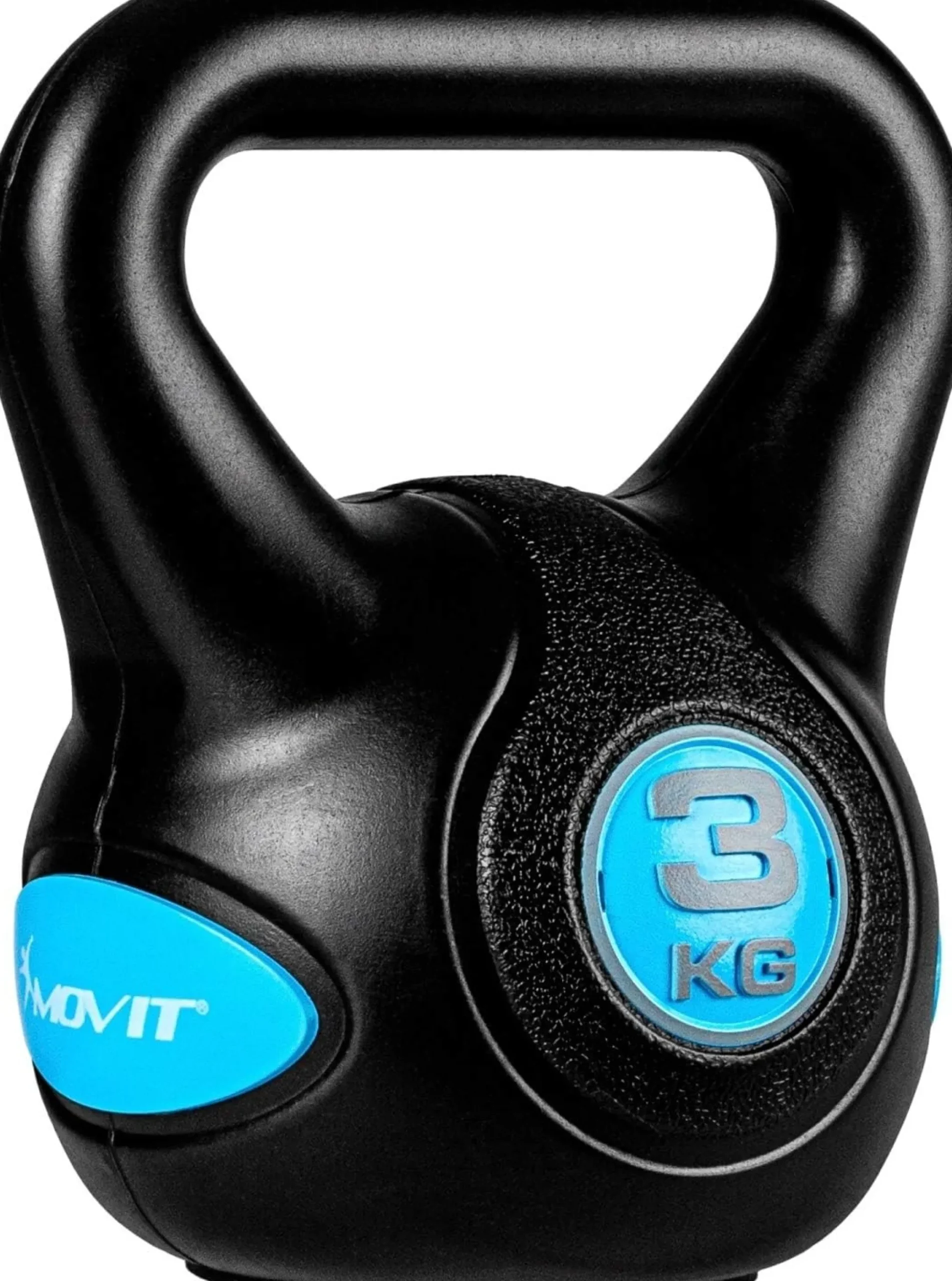 MOVIT Kettlebell Kunststoff grau 3 - 20 kg Schwarz Hot