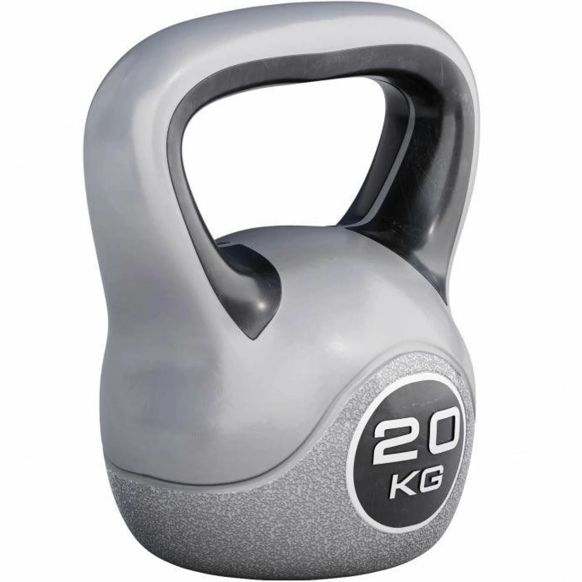 Gorilla Sports Kettlebell Kunststoff grau 2 - 20 kg Grau / Schwarz Clearance