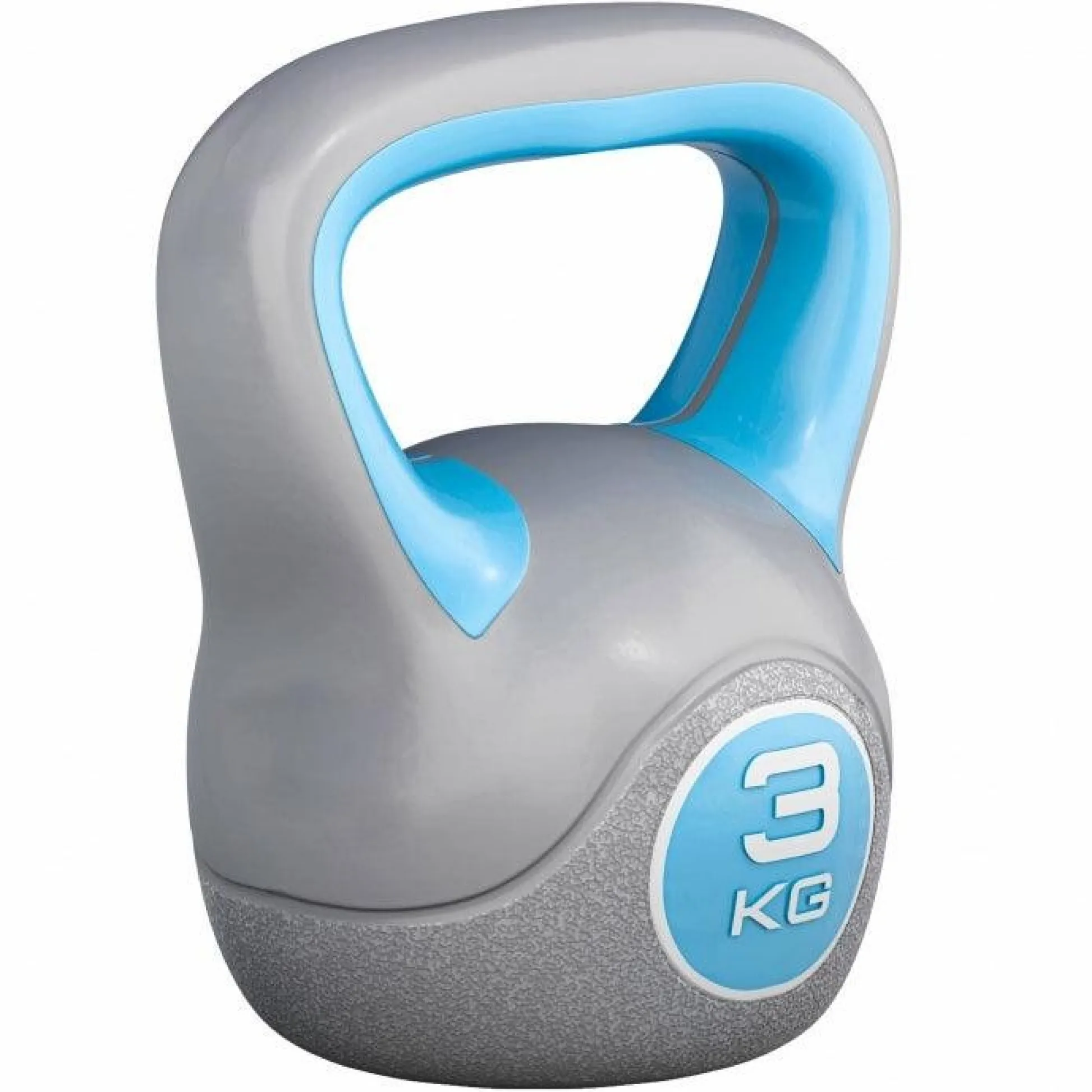 Gorilla Sports Kettlebell Kunststoff grau 2 - 20 kg Grau / Hellblau Discount