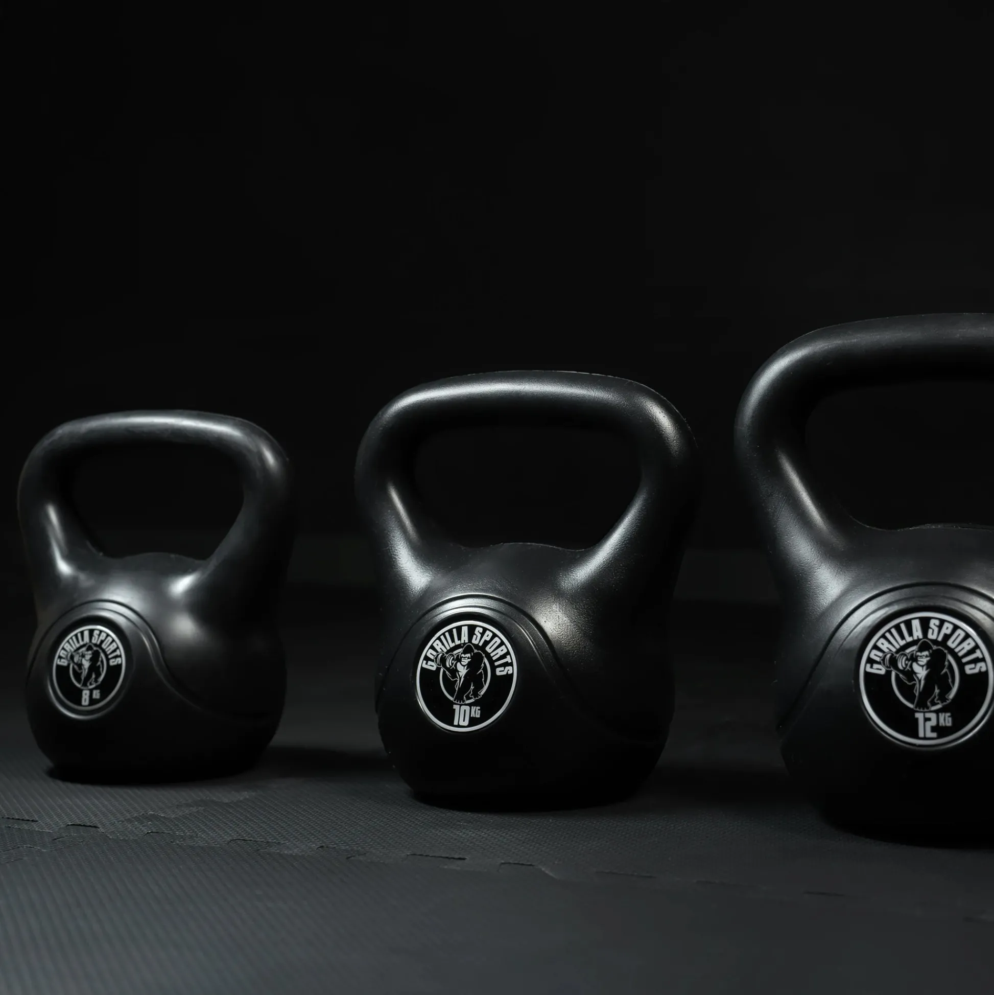 Gorilla Sports Kettlebell Kunststoff 2 - 20 kg Schwarz New