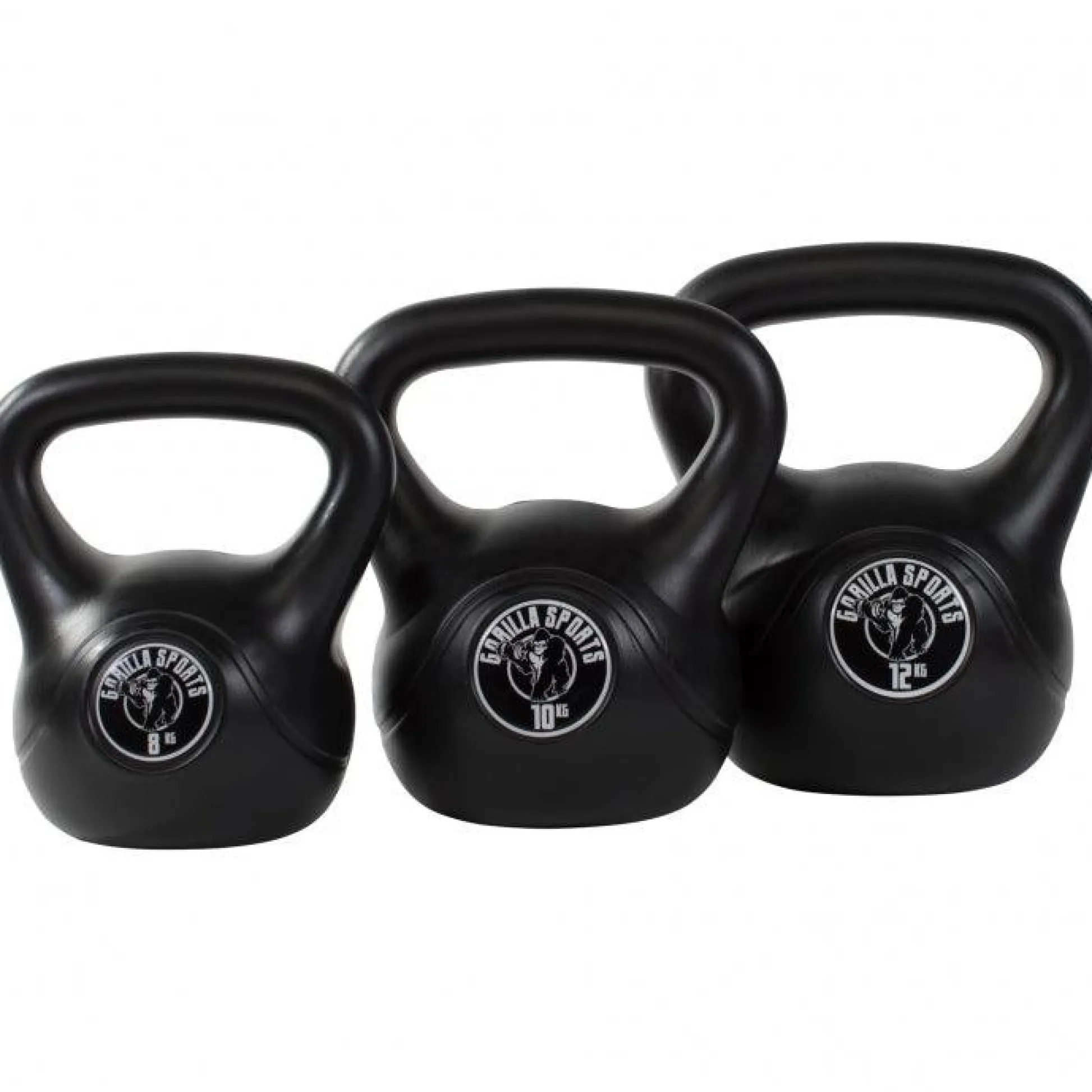 Gorilla Sports Kettlebell Kunststoff 2 - 20 kg Schwarz New