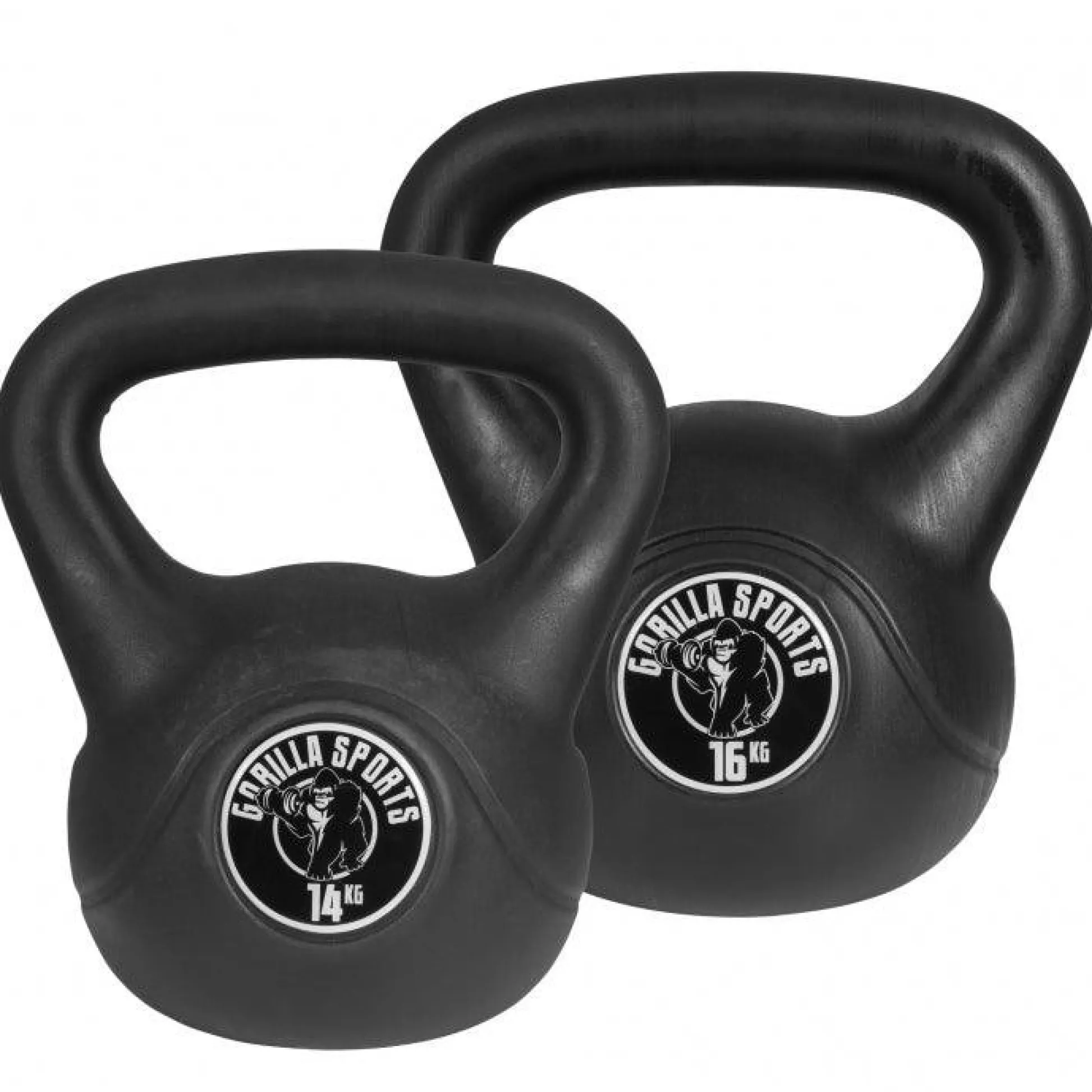 Gorilla Sports Kettlebell Kunststoff 2 - 20 kg Schwarz New