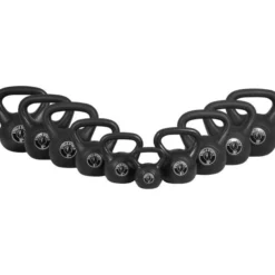 Gorilla Sports Kettlebell Kunststoff 2 - 20 kg Schwarz / Weiss Discount