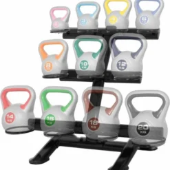 Gorilla Sports Kettlebell Ständer für 11 Kettlebells Schwarz Online