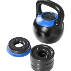 Gorilla Sports Kettlebell verstellbar 8 - 16 kg Schwarz / Rot Outlet