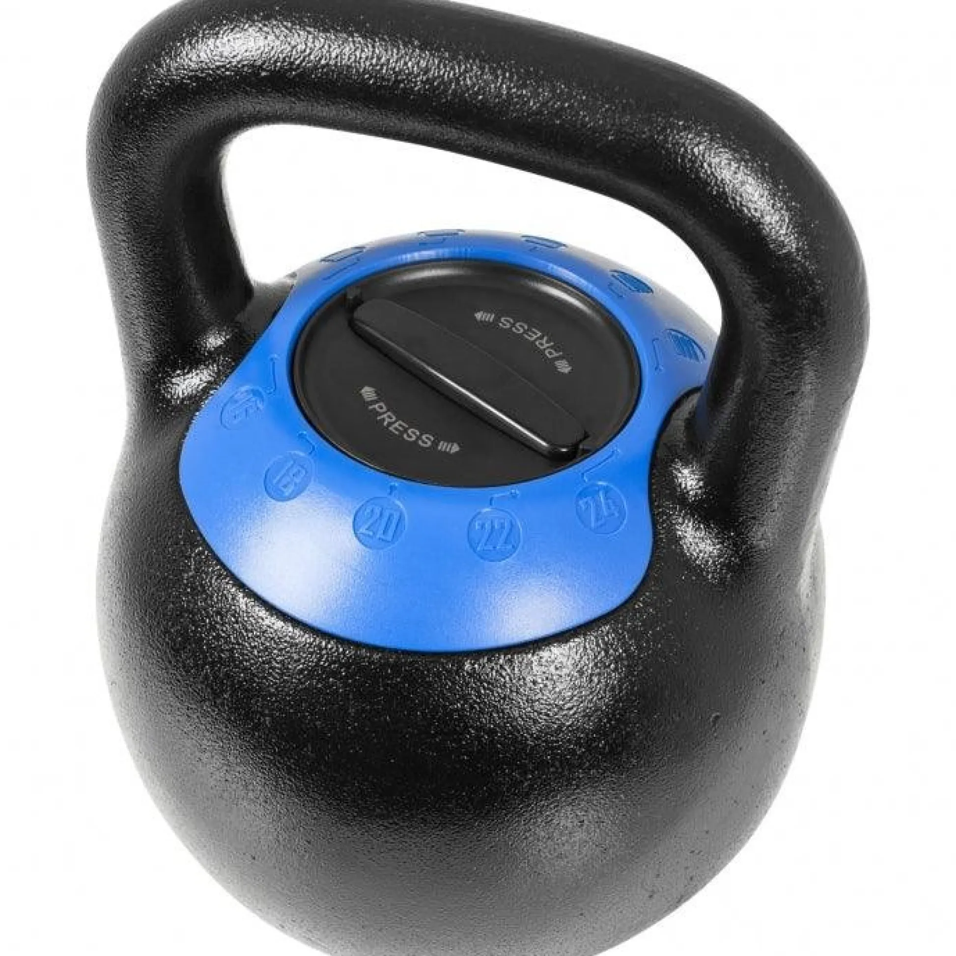 Gorilla Sports Kettlebell verstellbar 8 - 16 kg Schwarz / Rot Outlet
