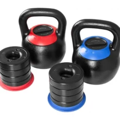 Gorilla Sports Kettlebell verstellbar 8 - 16 kg Schwarz / Rot Outlet