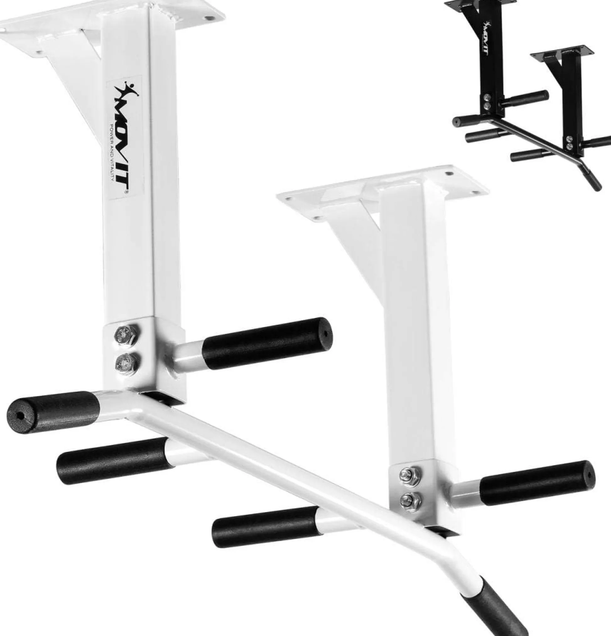 MOVIT Klimmzugstange Deckenmontage Schwarz/ Weiss Sale