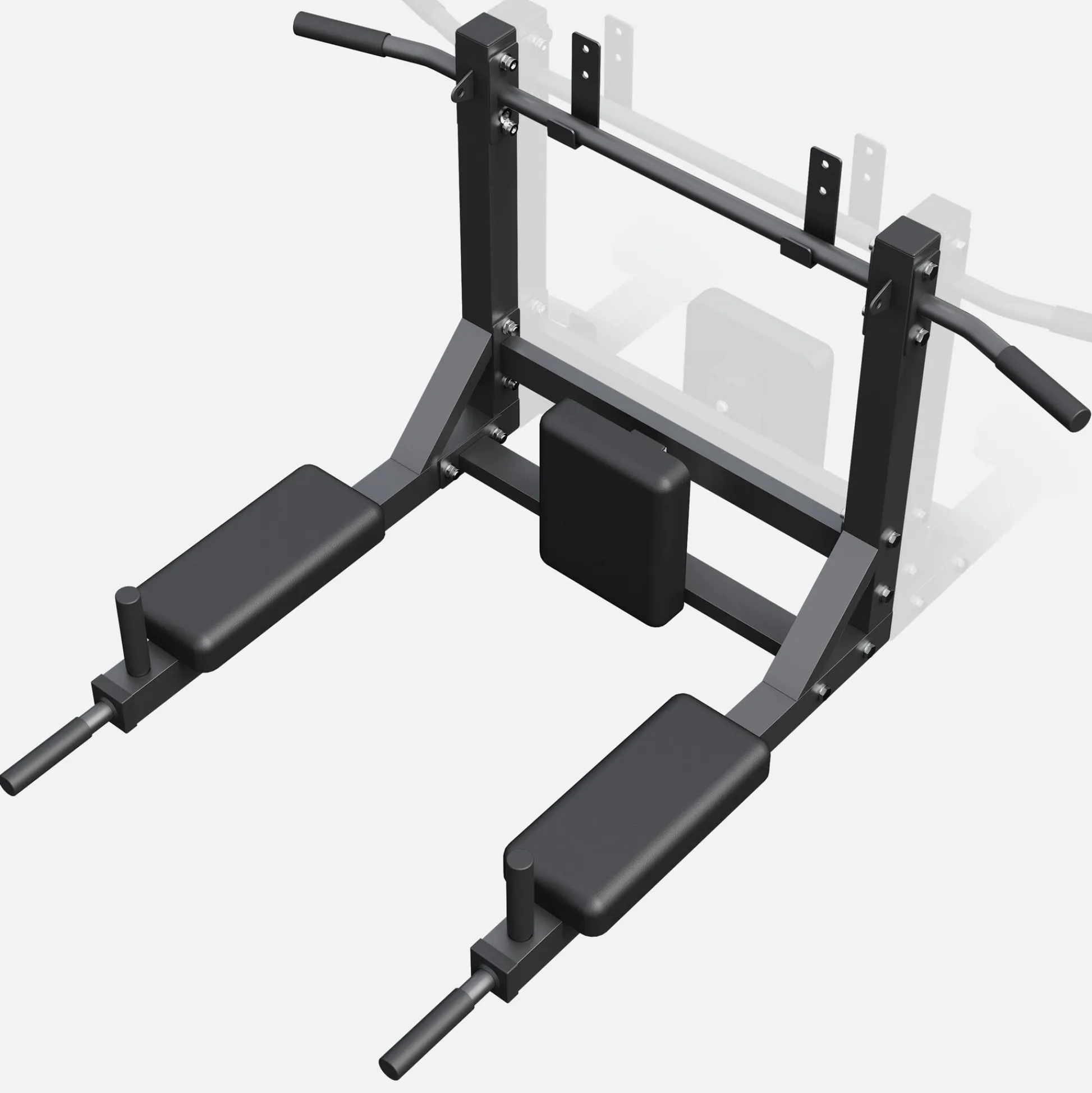Gorilla Sports Klimmzugstange - 4in1 inkl, Dip Barren - Wandmontage Schwarz Outlet