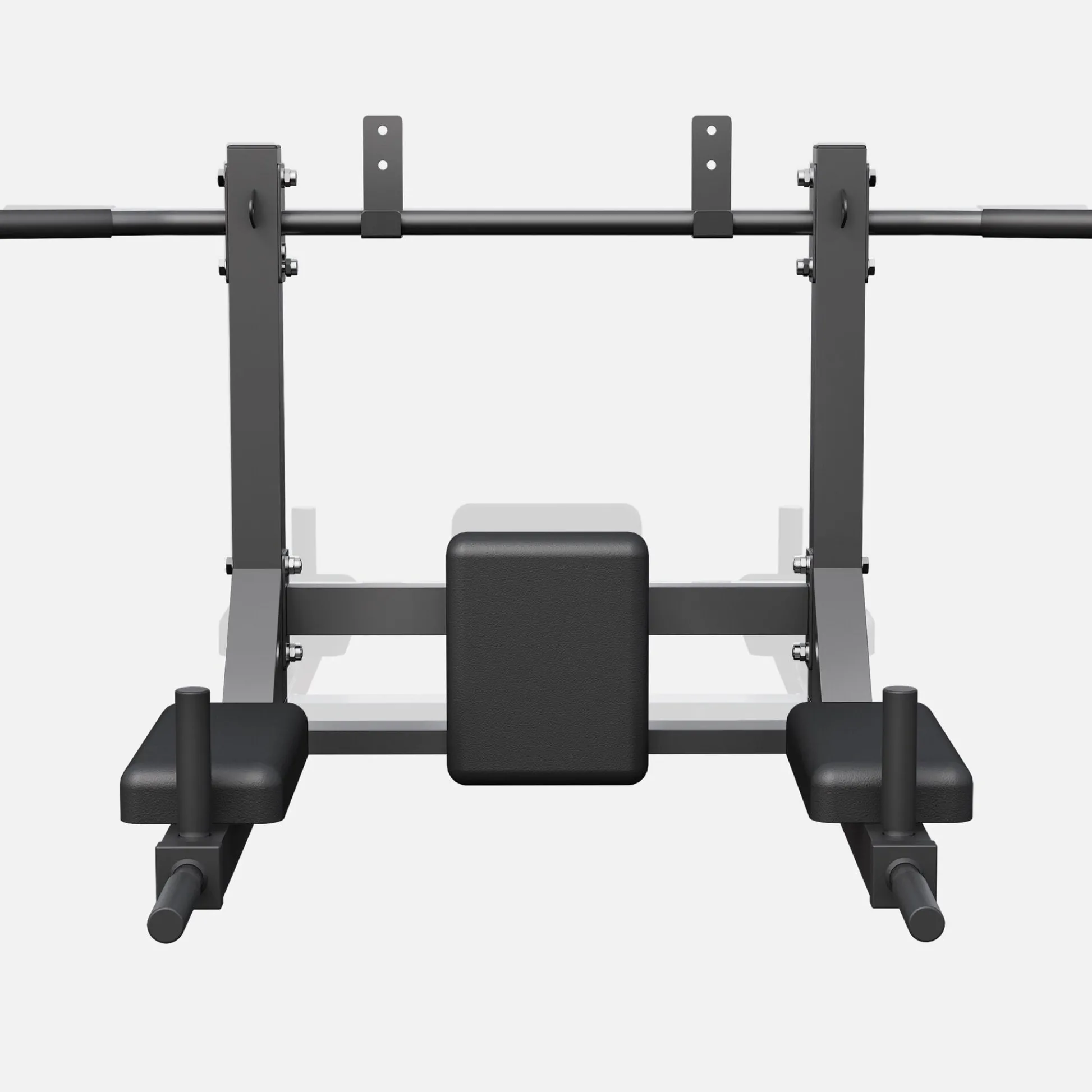 Gorilla Sports Klimmzugstange - 4in1 inkl, Dip Barren - Wandmontage Schwarz Outlet