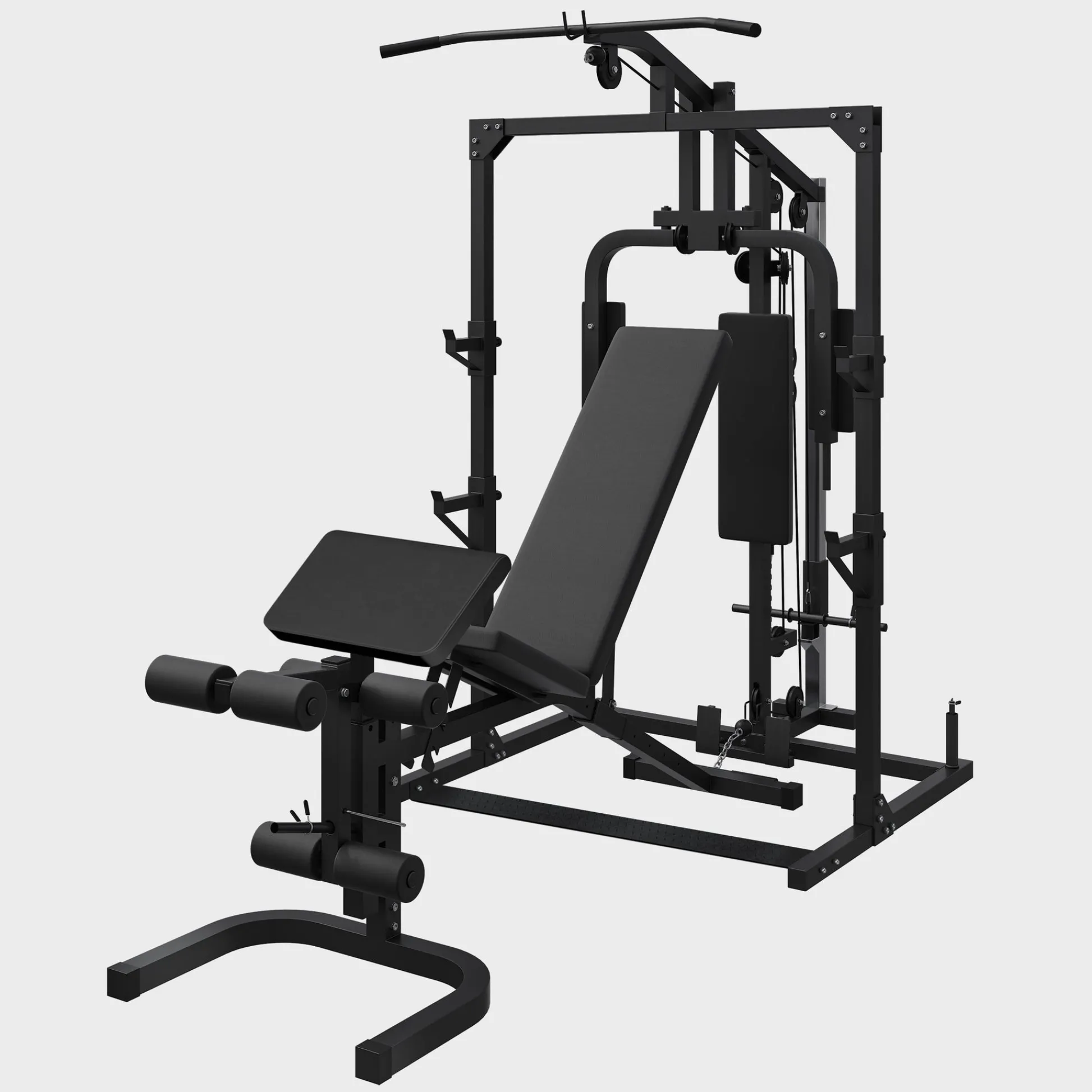 Gorilla Sports Kraftstation Home Gym inkl, Hantelbank Schwarz Online