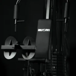 Gorilla Sports Kraftstation Home Gym inkl, Steckgewichte Schwarz Discount