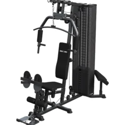 Gorilla Sports Kraftstation Home Gym inkl, Steckgewichte Schwarz Discount
