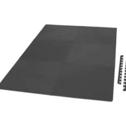 Gorilla Sports Kraftstation Universal inkl, Latzugturm, Langhantel Set Kunststoff Gripper und Bodenschutzmatten Schwarz / Rot / Silber Best