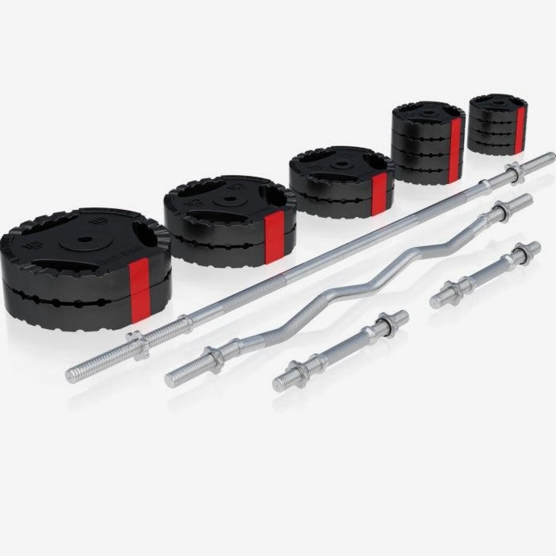 Gorilla Sports Kraftstation Universal inkl, Langhantel Set Kunststoff Gripper 100 kg Schwarz Discount